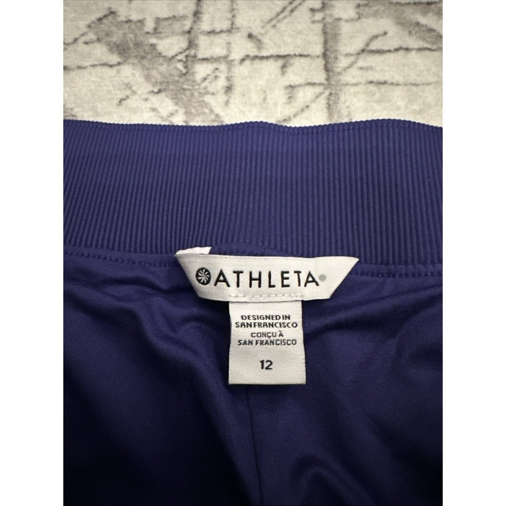 Athleta‎ Brooklyn Ankle Pant Womens 12 Purple Pull On Stretch Casual NEW - Picture 6 of 10